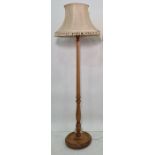 20th century turned and fluted standard lamp