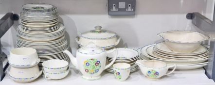 Heal's pottery dinner service 'Country Bunch' pattern, made by Geo Jones & Sons and painted M