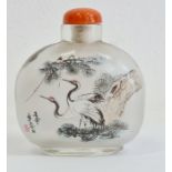 Chinese scent bottle decorated with birds