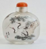 Chinese scent bottle decorated with birds