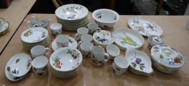 Royal Worcester 'Evesham' pattern part dinner and tea service Condition ReportThere are 10 x 26cm