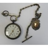 Victorian silver pocket watch, Chester 1894 by J Millington, Lincoln, with subsidiary seconds