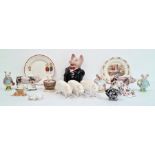 Various ceramic pigs to include Beswick, Nymphenburg, Beatrix Potter 'Little Pig Robinson Spying', a