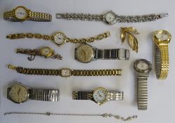 Large collection of assorted lady's and gent's wristwatches to include J W Benson example on