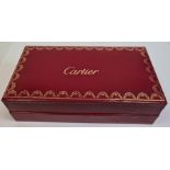 Cartier red rectangular jewellery box (empty)
