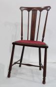 Single mahogany and inlaid bedroom chair