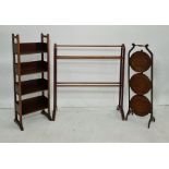 Towel airer, open bookcase and folding cakestand (3)