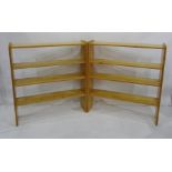 Two pine open bookcases