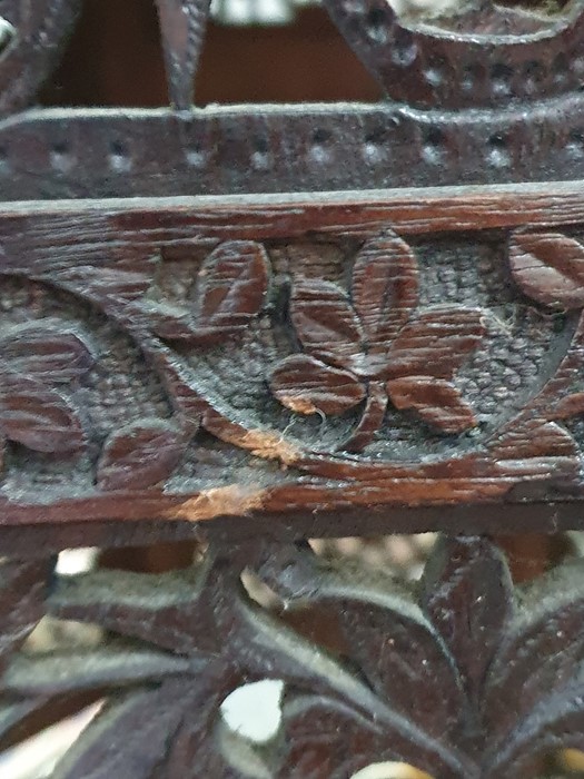 Anglo-Indian octagonal centre table with relief carved top with allover foliate decoration on - Image 8 of 16