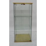 20th century display cabinet with four glass sides and glass shelves, 46.5 x 103cm