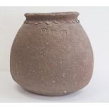 Large stoneware ovoid bowl marked 'PFRF RF', 38cm high