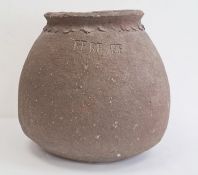 Large stoneware ovoid bowl marked 'PFRF RF', 38cm high