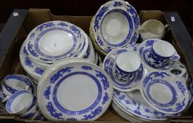 Quantity of Royal Cauldon and Crescent 'Blue Dragon' pattern tableware (1 box)