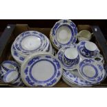 Quantity of Royal Cauldon and Crescent 'Blue Dragon' pattern tableware (1 box)