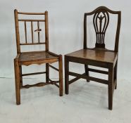 Seven assorted 19th century chairs including a country chair 'Clun' made by Owens at Clunton