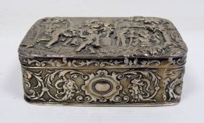 Embossed silver box in the Dutch taste, with Sheffield silver import marks, weight approx 163.8 gms,