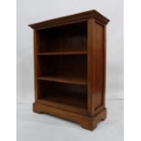 20th century open bookcase, bracket feet, 83 x 100cm