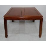 20th century Chinese-style rectangular extending dining table and eight chairs (6+2) (9)