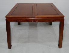 20th century Chinese-style rectangular extending dining table and eight chairs (6+2) (9)