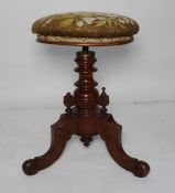 Corner stickstand and a piano stool with needlework seat (2)