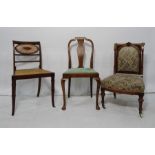 Three various chairs and a stool (4)