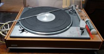 Goldring Lenco record deck GL75 with a perspex lid