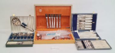 Quantity of plated ware, flatware, etc (1 box)