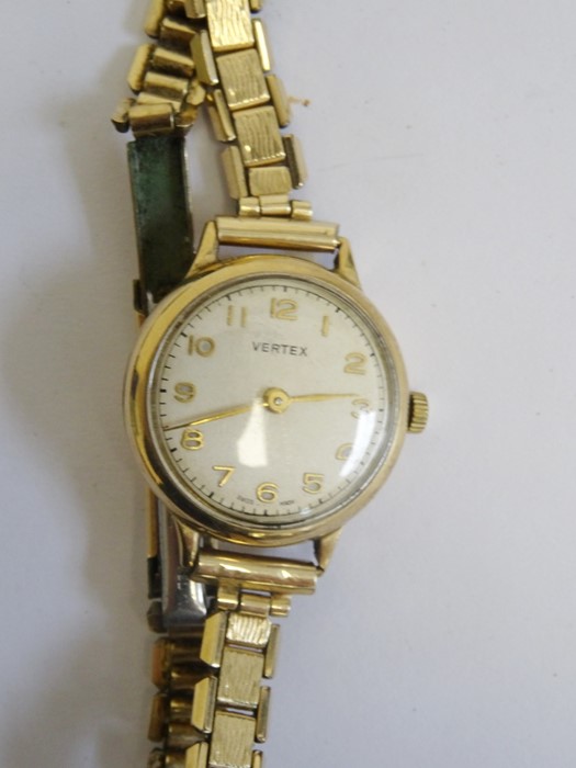 Lady's gold Vertex wristwatch - Image 2 of 2