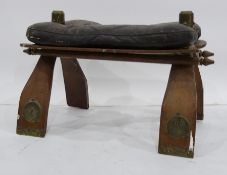 Early 20th century piano stool with Egyptian scene cartouches