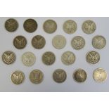 Collection of 20 United States of America silver dollars to include 1879 x 2, 1881, 1883, 1884,