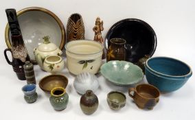 Quantity of studio pottery to include bowls, vases, figurative items, etc (21) Condition ReportThe