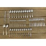 Service of 1960's Lauffer Bedford, Holland, stainless steel table flatware, 80 pieces, viz:-10