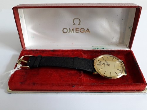 Omega De Ville Gold Plated Cased Gent's Wristwatch, signed dial with line markers, the movement