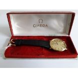 Omega De Ville Gold Plated Cased Gent's Wristwatch, signed dial with line markers, the movement