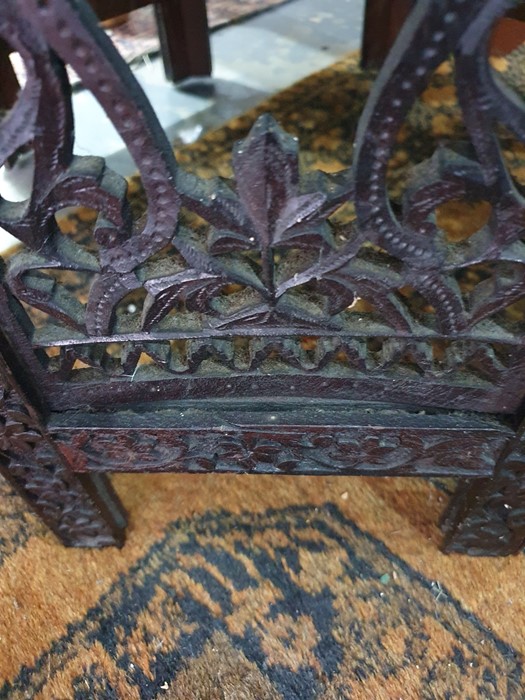 Anglo-Indian octagonal centre table with relief carved top with allover foliate decoration on - Image 9 of 16