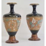Pair of Royal Doulton stoneware vases, no. 5784 to base, 19cm high (2)