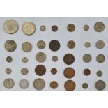 Quantity coins including 1937 crown, Victorian 3d and others