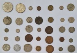 Quantity coins including 1937 crown, Victorian 3d and others