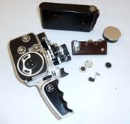 A Kodak folding camera and a Bolex D8LA camera with instruction manual and fitted case Condition