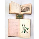 A 19th Century miniature scrap book, inscribed to inside 'Anne Parker The gift of her sister June