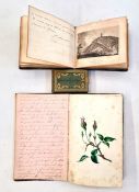 A 19th Century miniature scrap book, inscribed to inside 'Anne Parker The gift of her sister June