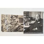 A Cecil Beaton photograph of Winston Churchill, unframed, stamped to reverse and a photograph of