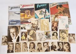 A quantity of photographs and prints to include Ginger Rogers, Fred Astaire, Simon Lack, Ellen