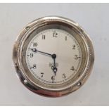 A Smiths Car dashboard clock 11cm in diamter Condition ReportOverall condition good, some loss of