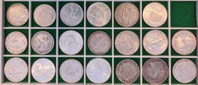 Various silver foreign coins