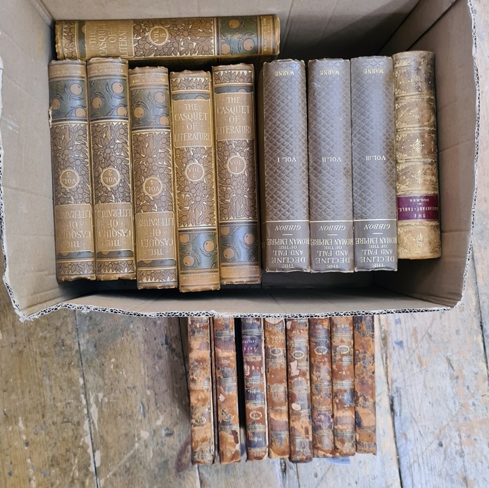 Antiquarian and other books to include "The Casket of Literature", Plutach's  Lives, Gibbons, etc (1