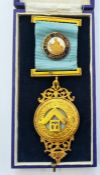 WITHDRAWN  18ct gold Masonic 'Lodge Concord Bombay' medal inscribed verso 'Presented to Worshipful