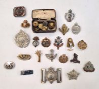 Collection of British military cap badges, badges and buttons (1 bag) Condition ReportPlease see