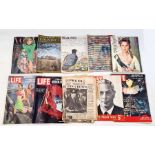 A quantity of 20th Century magazines to include Life 1948, Atlantis 1939, Sunday Pictorial 1935,