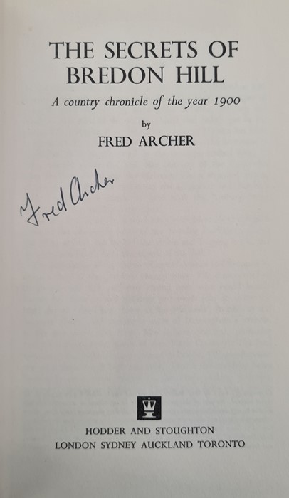 Archer, Fred  Various volumes to include:- "Poachers Pie", Hodder & Stoughton 1976, signed on the tp - Image 3 of 5